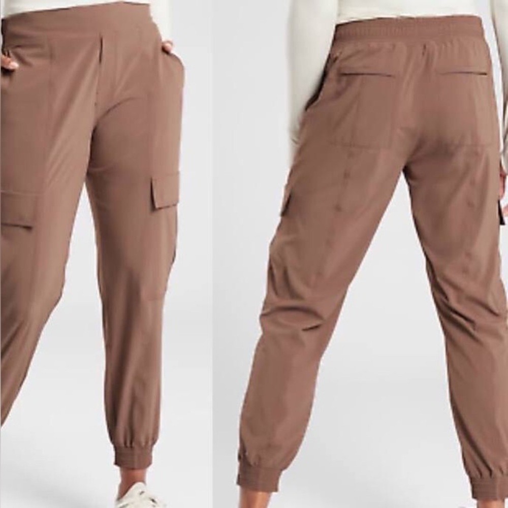 Athleta Chelsea Mid-Rise Utility Cargo Pocket Athletic Jogger in Mineral Brown - Picture 3 of 12